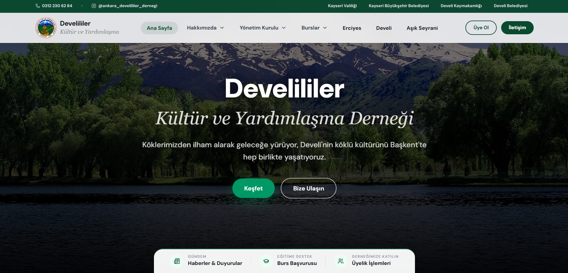 Ankara Develililer Derneği Website