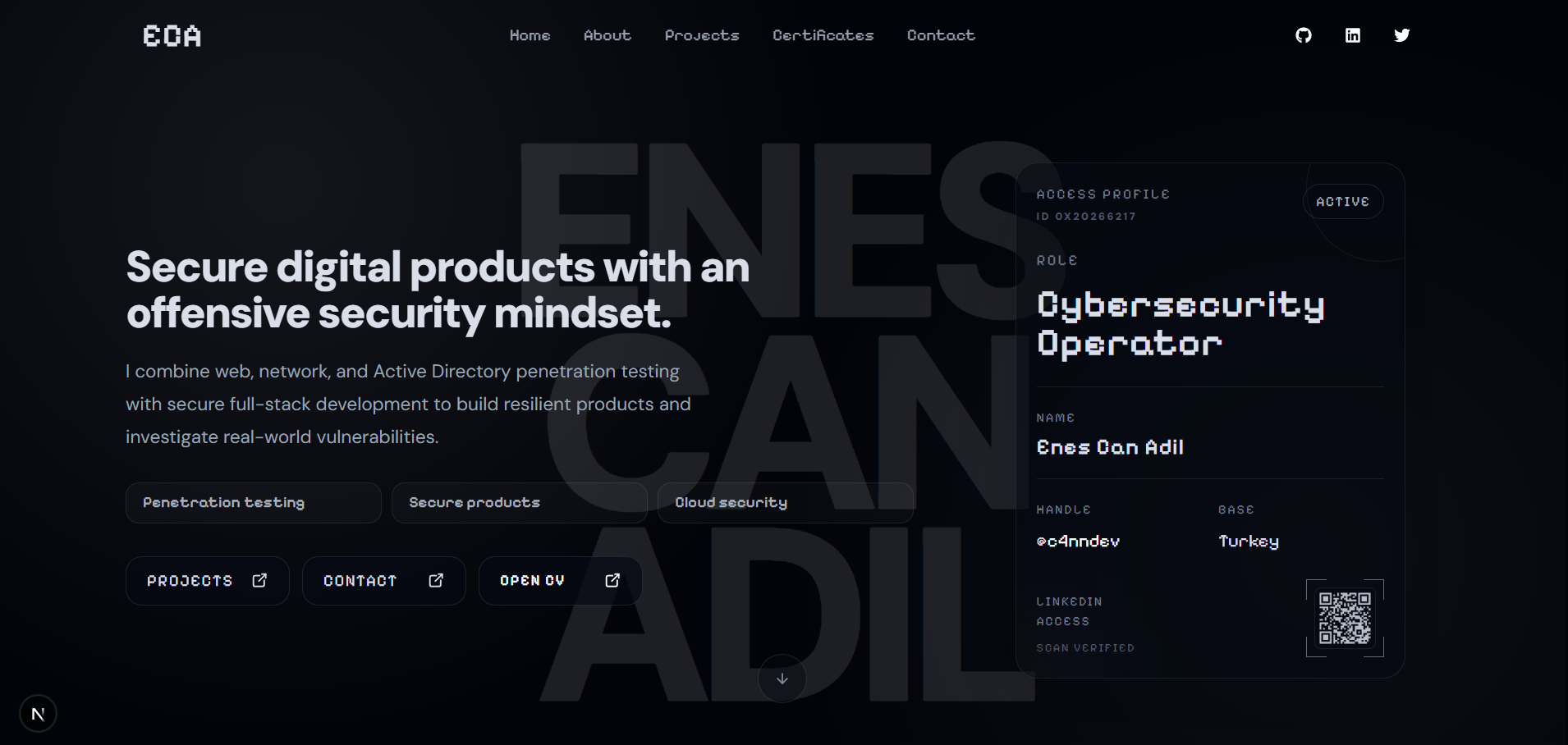 ECA Personal Website